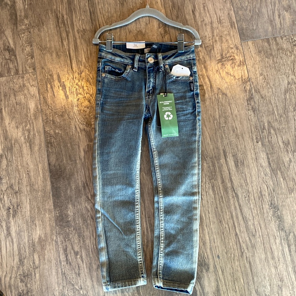 Girls Silver Brand Jeans - Jegging fit